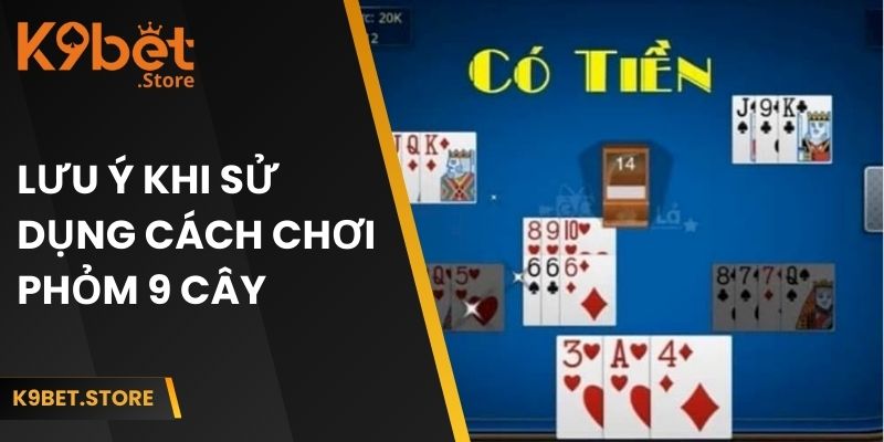 Một số điều cần lưu ý khi sử dụng cách chơi phỏm 9 cây